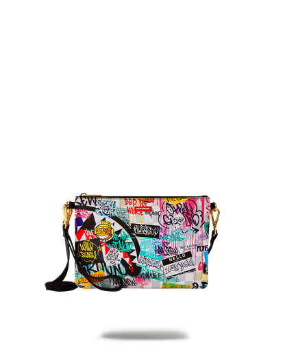SPRAYGROUND® POUCHETTE CREATE ANOTHER DAY CROSSOVER CLUTCH W/ SHOULDER STRAP