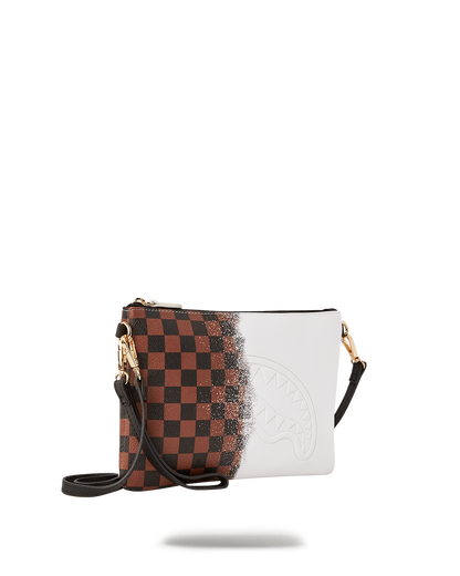 SPRAYGROUND® POUCHETTE SPRAYSHARKS WORLDWIDE CROSSOVER CLUTCH W/ SHOULDER STRAP