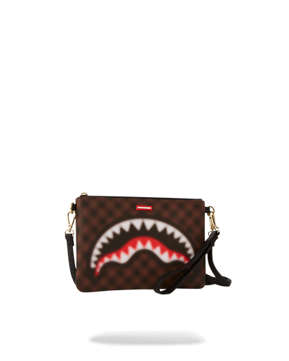 SPRAYGROUND® POUCHETTE SHARKS IN PARIS BLUR CROSSOVER CLUTCH