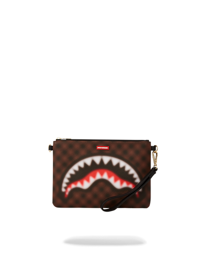 SPRAYGROUND® POUCHETTE SHARKS IN PARIS BLUR CROSSOVER CLUTCH