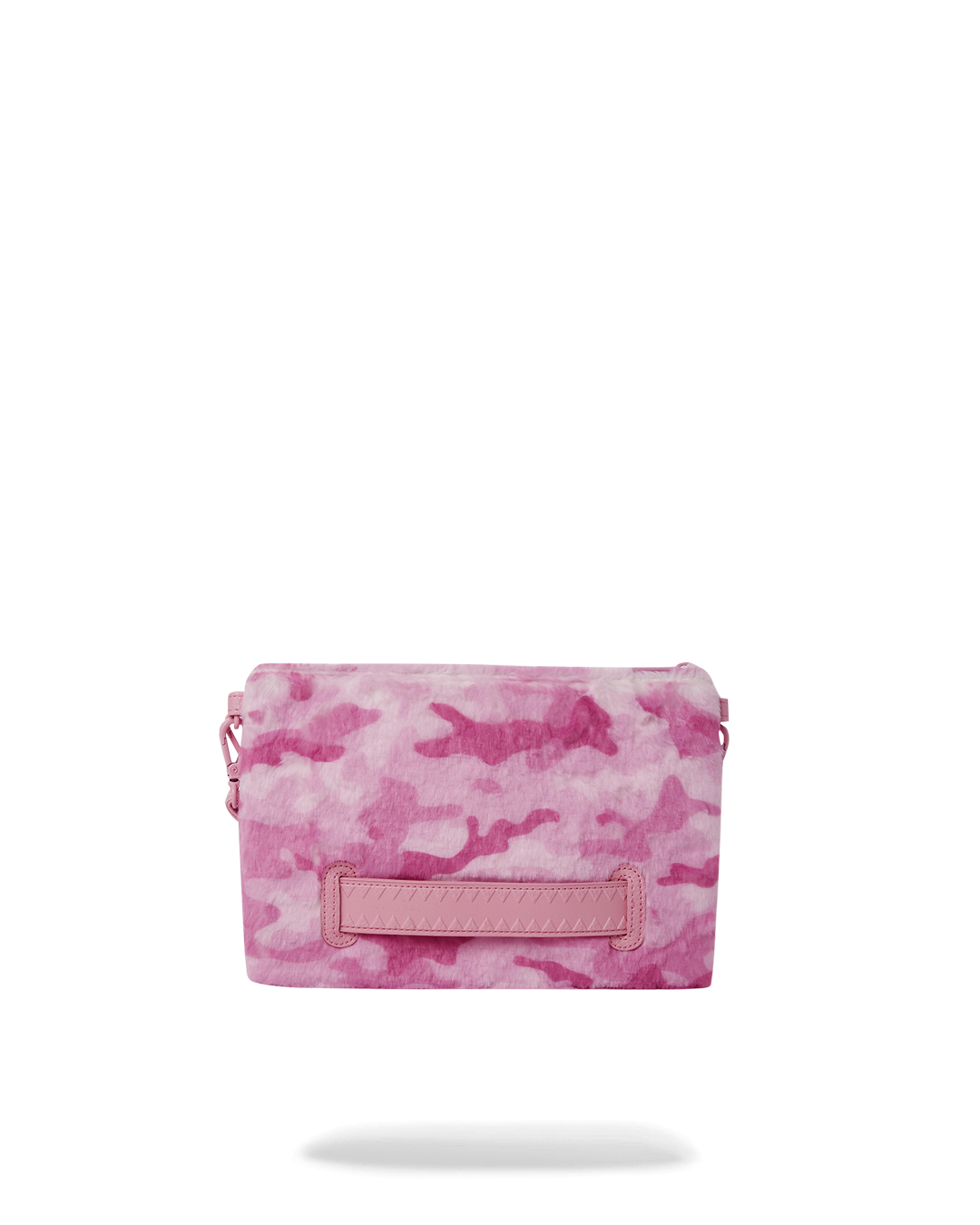 SPRAYGROUND® POUCHETTE PINK CAMO FAUX FUR CROSSOVER CLUTCH