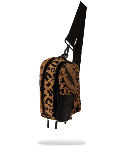SPRAYGROUND® SLING CHEETAH CHENILLE BACKPACK SLING