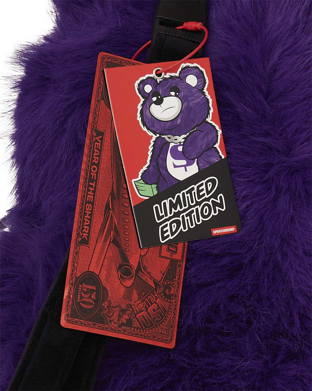 SPRAYGROUND® BACKPACK FURZILLA SHARK (PURP) MONEYBEAR BACKPACK