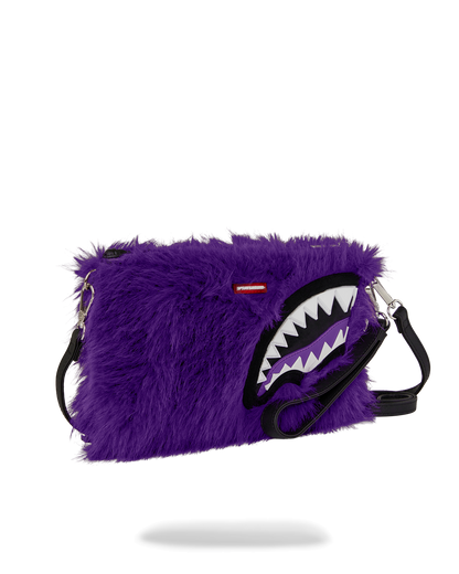 SPRAYGROUND® POUCHETTE FURZILLA SHARK (PURP) CROSSOVER CLUTCH