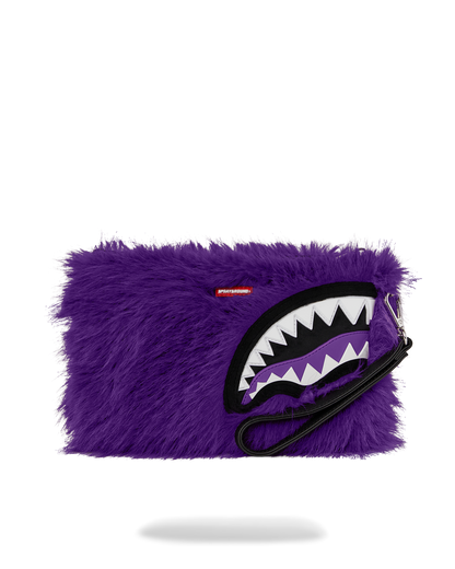 SPRAYGROUND® POUCHETTE FURZILLA SHARK (PURP) CROSSOVER CLUTCH