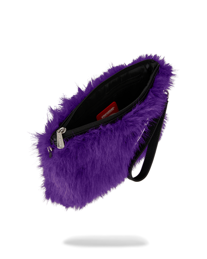 SPRAYGROUND® POUCHETTE FURZILLA SHARK (PURP) CROSSOVER CLUTCH