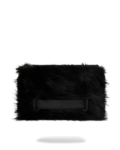 SPRAYGROUND® POUCHETTE FUR CRAY BLACK CROSSOVER CLUTCH