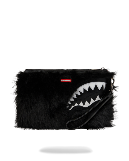 SPRAYGROUND® POUCHETTE FUR CRAY BLACK CROSSOVER CLUTCH