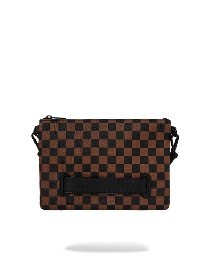 SPRAYGROUND® POUCHETTE CHECK 2 EMBOSS CROSSOVER CLUTCH