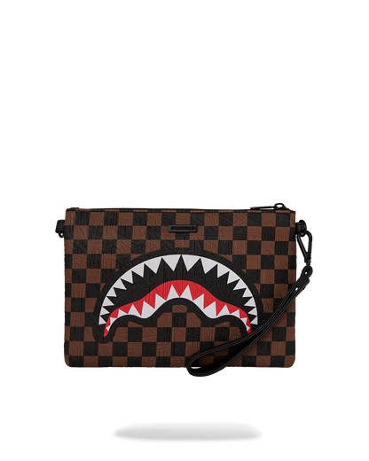 SPRAYGROUND® POUCHETTE CHECK 2 EMBOSS CROSSOVER CLUTCH