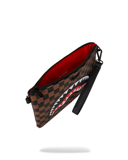 SPRAYGROUND® POUCHETTE CHECK 2 EMBOSS CROSSOVER CLUTCH