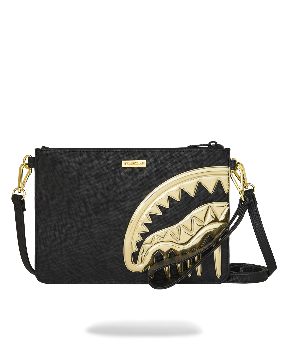 SPRAYGROUND® POUCHETTE GOLD AND DANGEROUS CROSSOVER CLUTCH