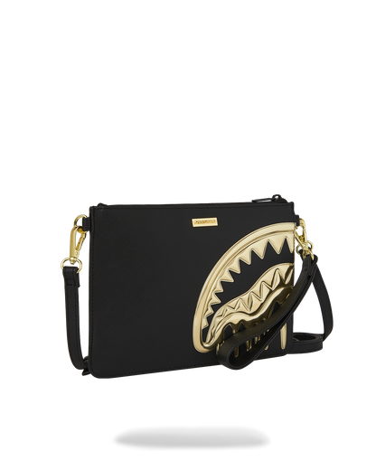 SPRAYGROUND® POUCHETTE GOLD AND DANGEROUS CROSSOVER CLUTCH