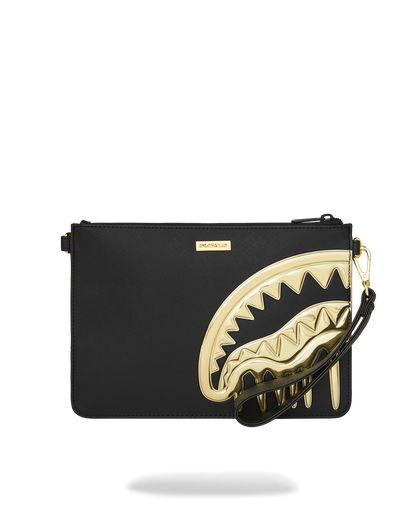 SPRAYGROUND® POUCHETTE GOLD AND DANGEROUS CROSSOVER CLUTCH