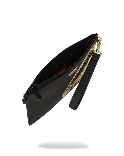 SPRAYGROUND® POUCHETTE GOLD AND DANGEROUS CROSSOVER CLUTCH