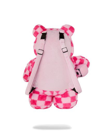 SPRAYGROUND® BACKPACK PINK FUR CHECK MONEYBEAR BACKPACK