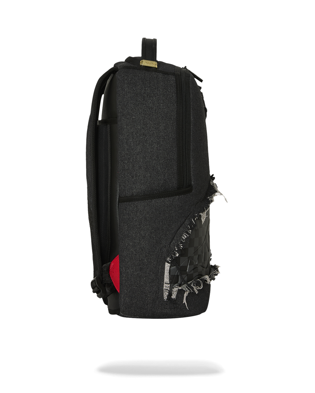 SPRAYGROUNDÂ® BACKPACK BLACK DENIM TEAR SHARK BACKPACK