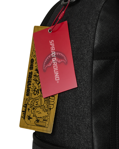 SPRAYGROUNDÂ® BACKPACK BLACK DENIM TEAR SHARK BACKPACK