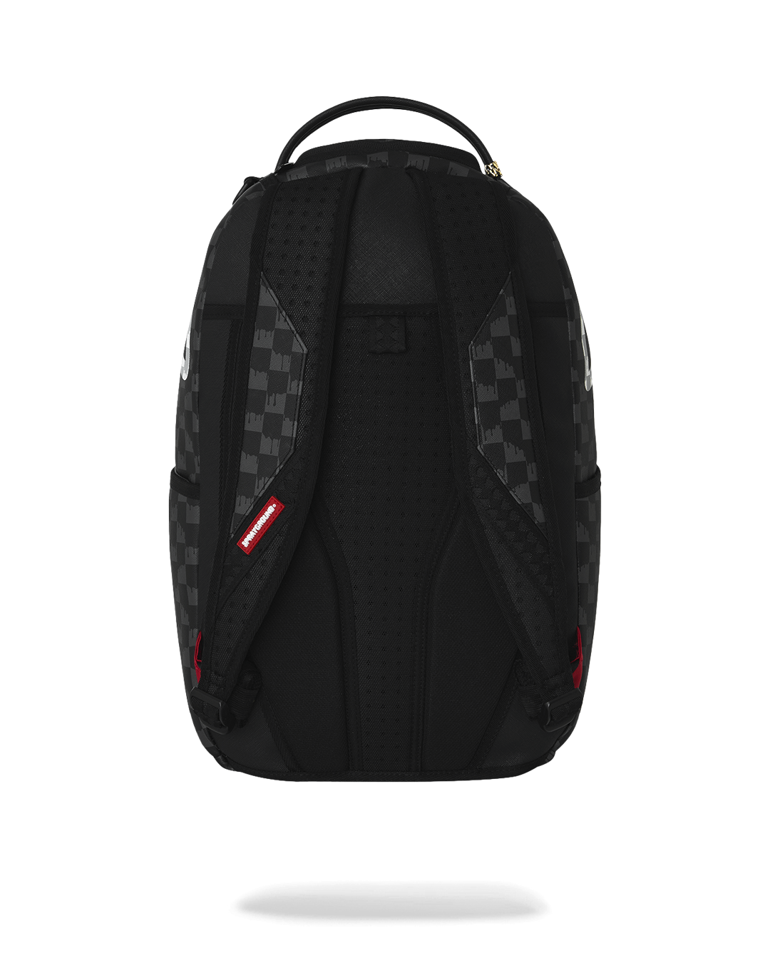 SPRAYGROUND® BACKPACK BLACK AND WHITE DRIP CHECK SHARK BACKPACK