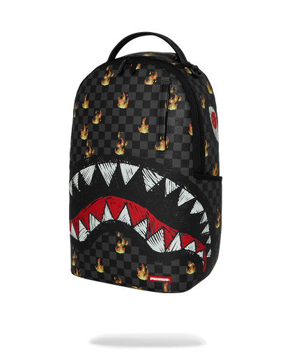 SPRAYGROUND® BACKPACK SCRIBBLE FIRE CHECK BACKPACK