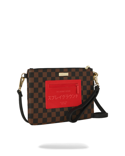 SPRAYGROUND® POUCHETTE RED REDEMPTION CROSSOVER CLUTCH