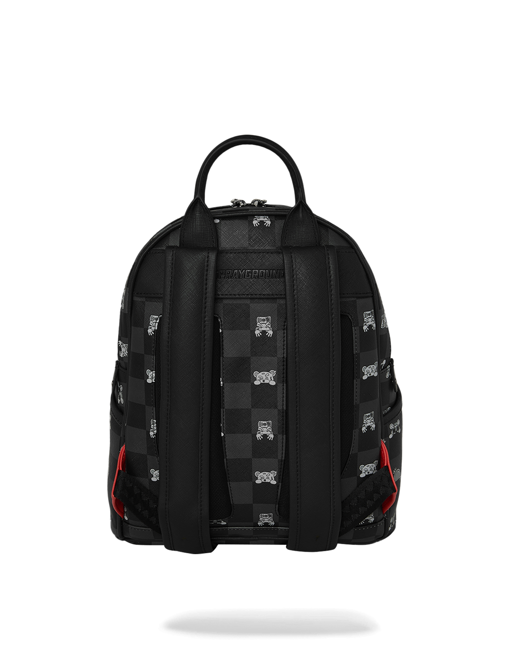 SPRAYGROUND® BACKPACK GRAY PEEKING CHARACTER CHECK SAVAGE BACKPACK