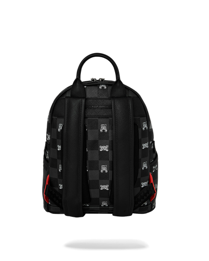 SPRAYGROUND® BACKPACK GRAY PEEKING CHARACTER CHECK SAVAGE BACKPACK