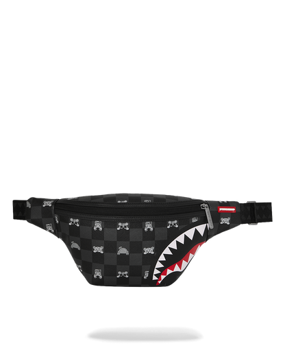 SPRAYGROUND® CROSSBODY GRAY PEEKING CHARACTER CHECK SAVVY CROSSBODY