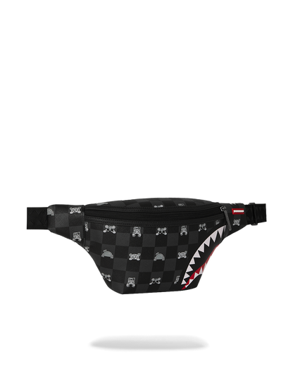 SPRAYGROUND® CROSSBODY GRAY PEEKING CHARACTER CHECK SAVVY CROSSBODY