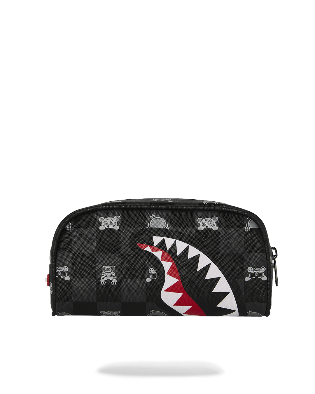 SPRAYGROUND® POUCH GRAY PEEKING CHARACTER CHECK POUCH