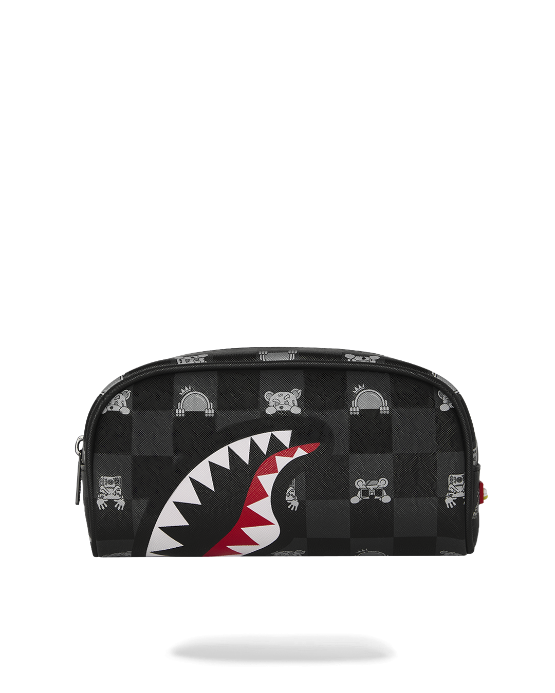 SPRAYGROUND® POUCH GRAY PEEKING CHARACTER CHECK POUCH