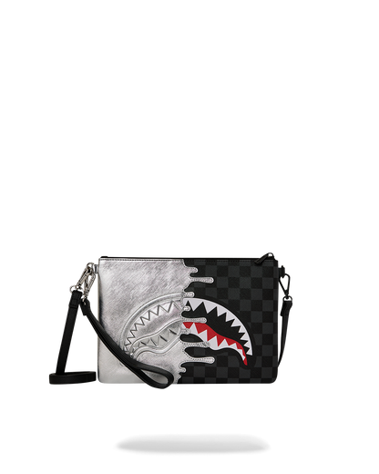 SPRAYGROUND® POUCHETTE SILVER SIDE DRIP CROSSOVER CLUTCH