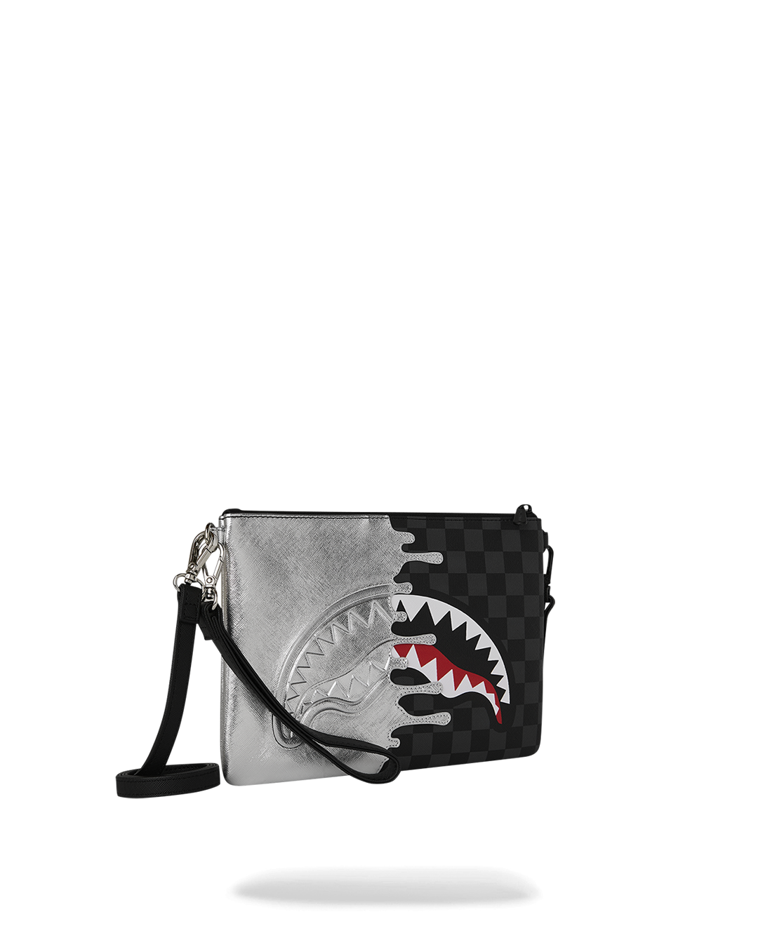 SPRAYGROUND® POUCHETTE SILVER SIDE DRIP CROSSOVER CLUTCH