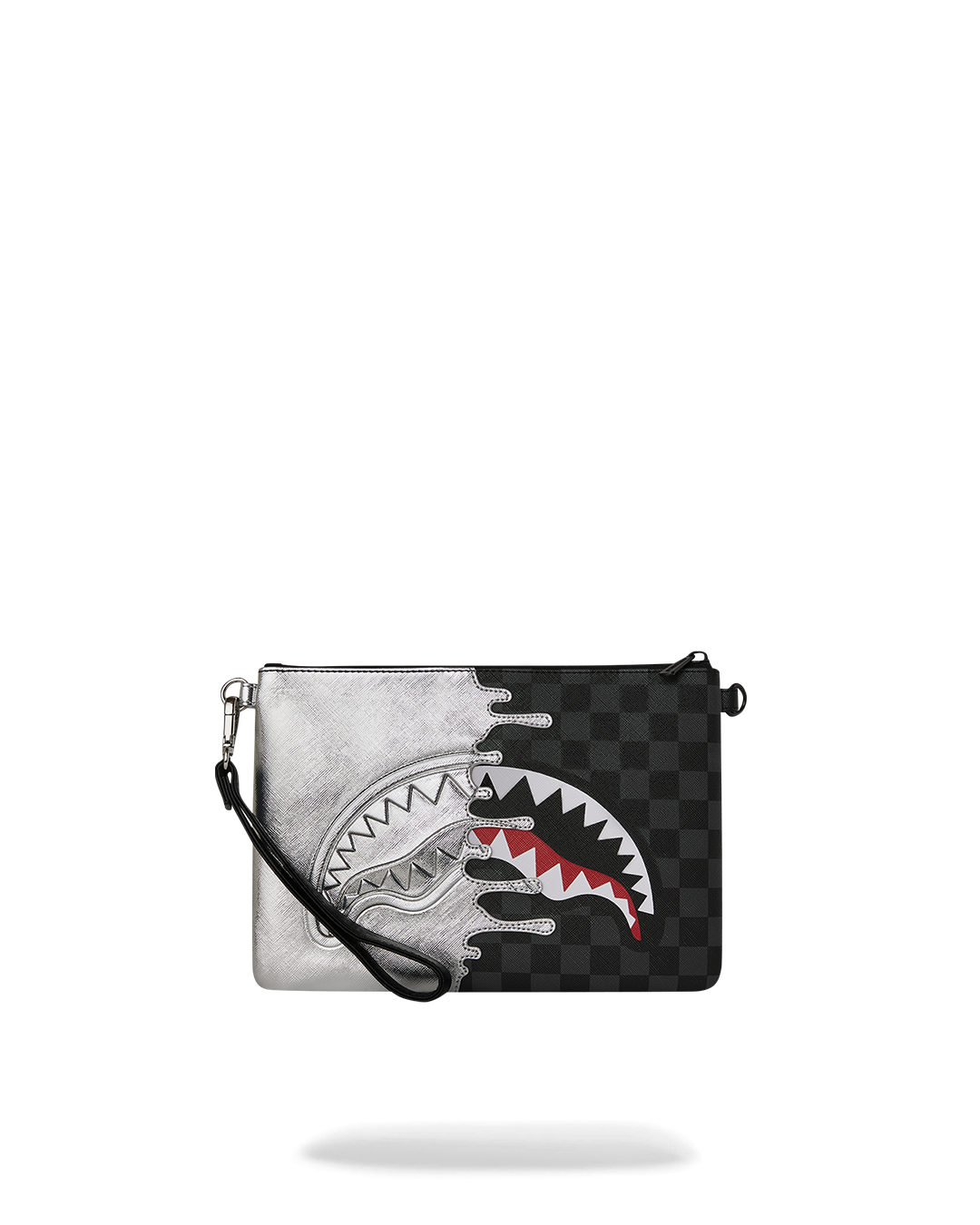 SPRAYGROUND® POUCHETTE SILVER SIDE DRIP CROSSOVER CLUTCH
