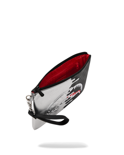 SPRAYGROUND® POUCHETTE SILVER SIDE DRIP CROSSOVER CLUTCH