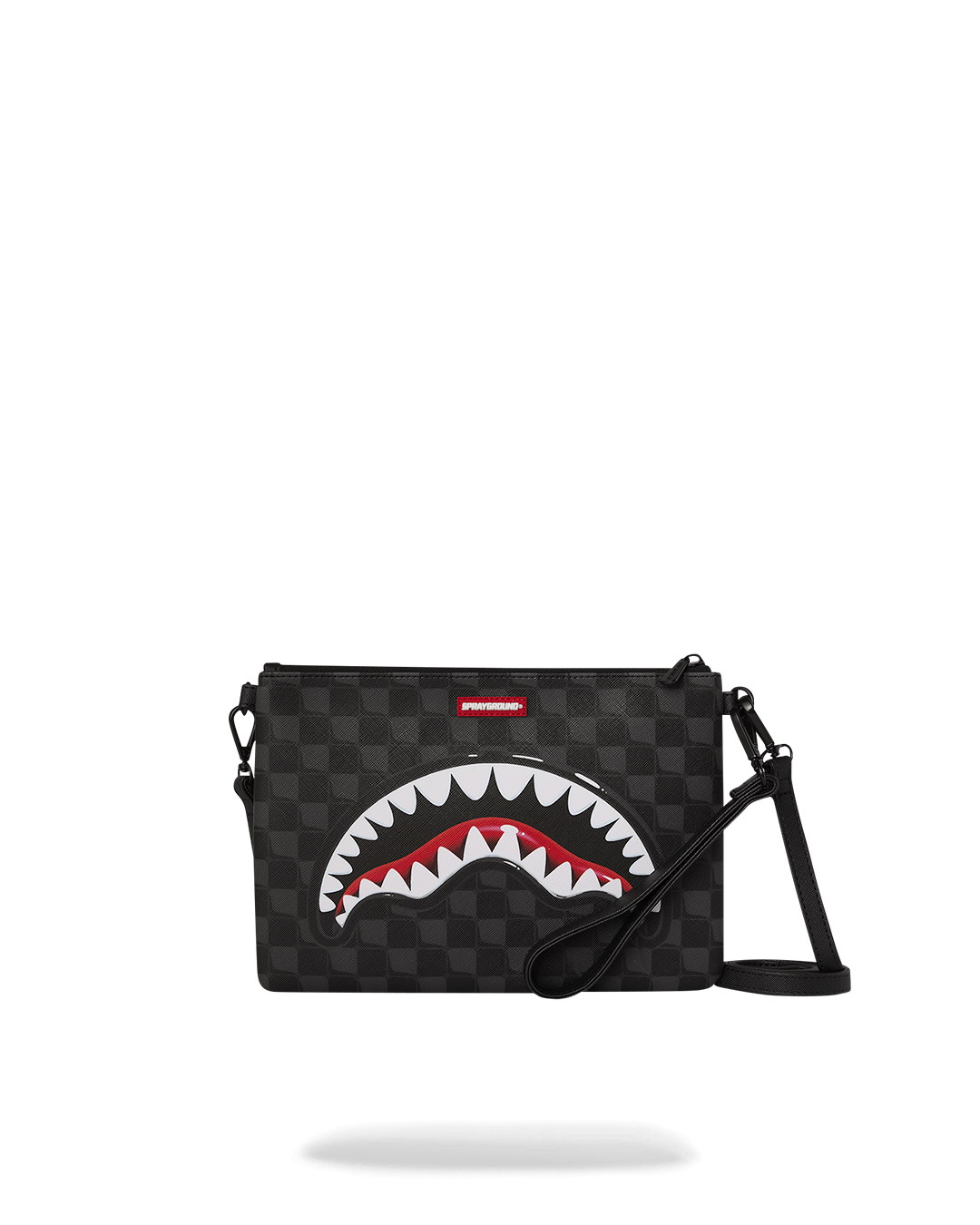 SPRAYGROUND® POUCHETTE SHARKS IN PARIS BALLOON BLACK CROSSOVER CLUTCH