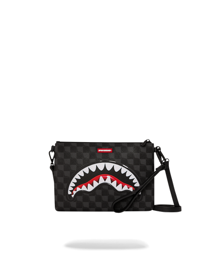 SPRAYGROUND® POUCHETTE SHARKS IN PARIS BALLOON BLACK CROSSOVER CLUTCH