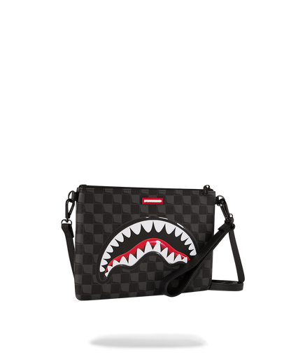 SPRAYGROUND® POUCHETTE SHARKS IN PARIS BALLOON BLACK CROSSOVER CLUTCH