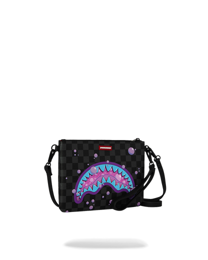 SPRAYGROUND® POUCHETTE PURPLE SLIME TAKEOVER CROSSOVER CLUTCH