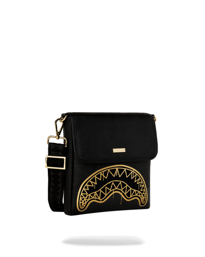 SPRAYGROUND® SLING THAT GOLD DRAP MESSENGER SLING