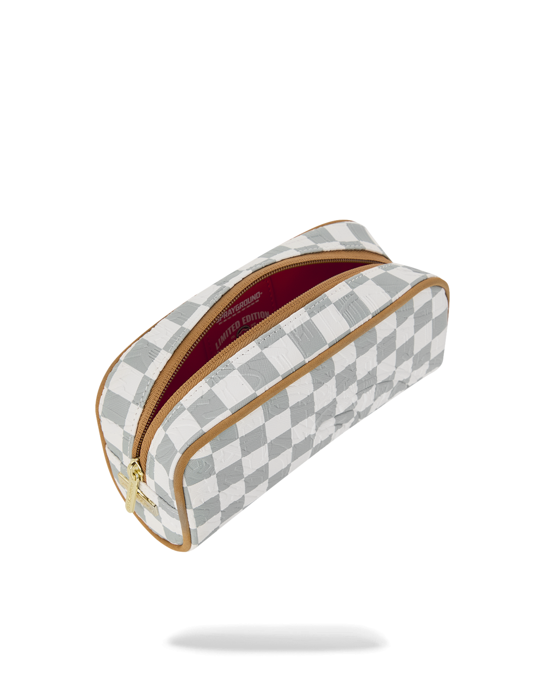 SPRAYGROUND® POUCH GRAFF EMBOSSED CREAM CHECK POUCH