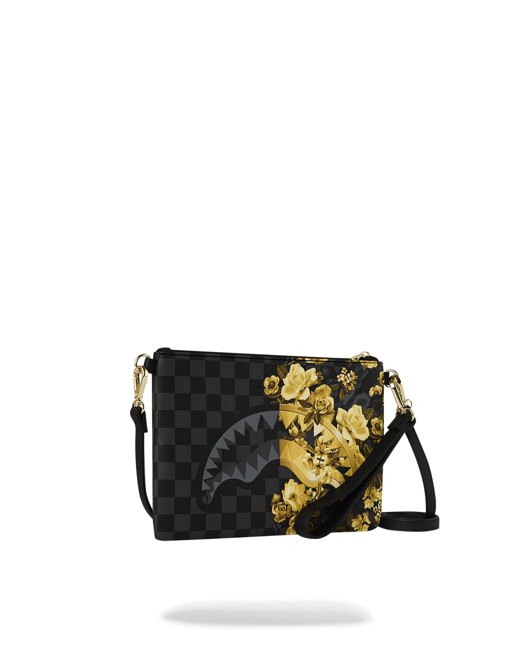 SPRAYGROUND® POUCHETTE GOLD FLORAL REMIX CROSSOVER CLUTCH
