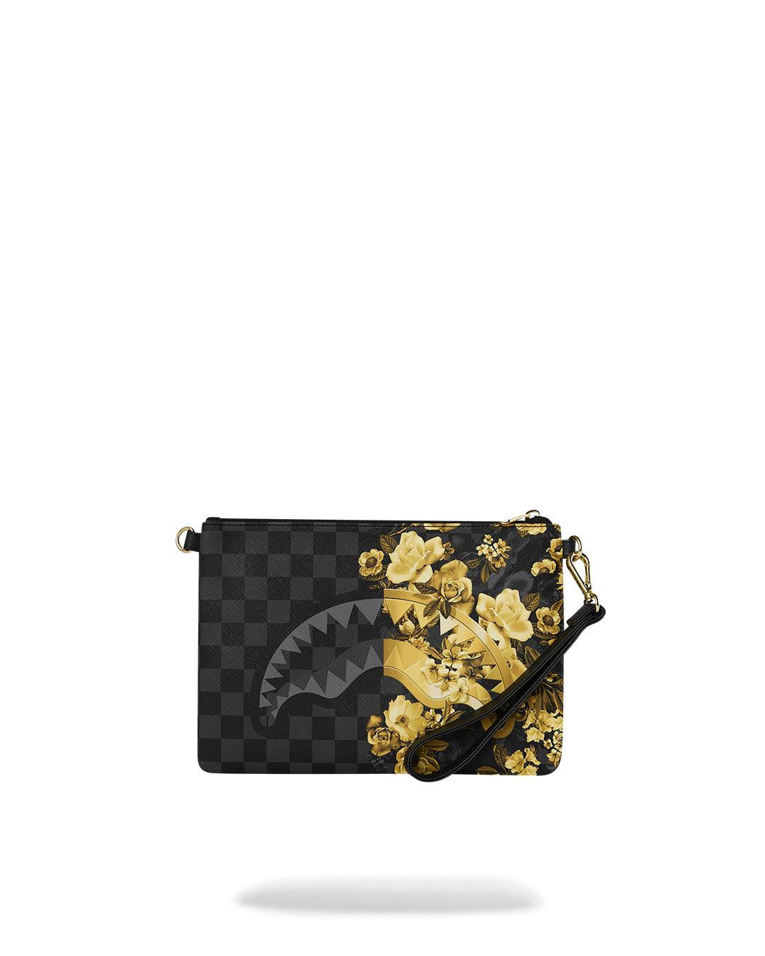 SPRAYGROUND® POUCHETTE GOLD FLORAL REMIX CROSSOVER CLUTCH