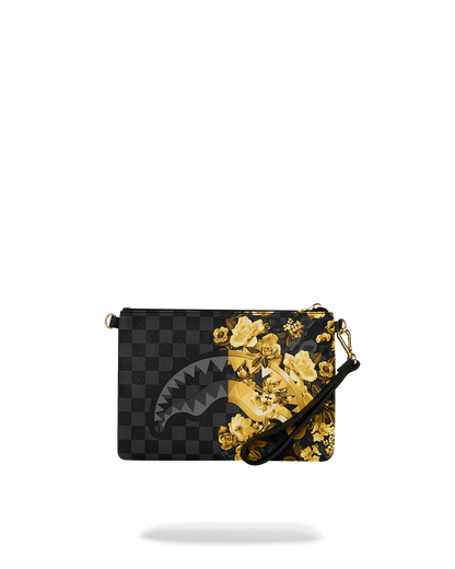 SPRAYGROUND® POUCHETTE GOLD FLORAL REMIX CROSSOVER CLUTCH