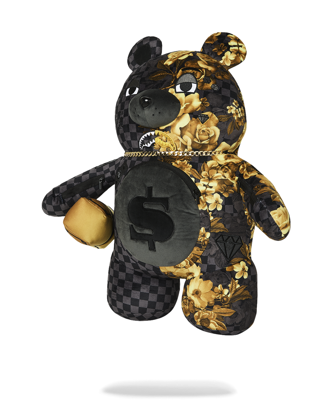 SPRAYGROUND® BACKPACK GOLD FLORAL REMIX MONEYBEAR BACKPACK