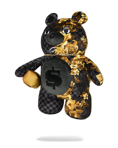 SPRAYGROUND® BACKPACK GOLD FLORAL REMIX MONEYBEAR BACKPACK