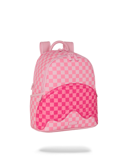 SPRAYGROUND® BACKPACK PINK SHARKS IN PARIS PATCH SAVAGE BACKPACK