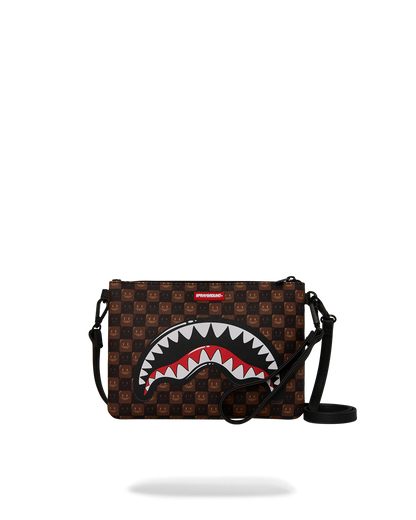 SPRAYGROUND® POUCHETTE SHARKS IN PARIS GRIN & GRIND CROSSOVER CLUTCH