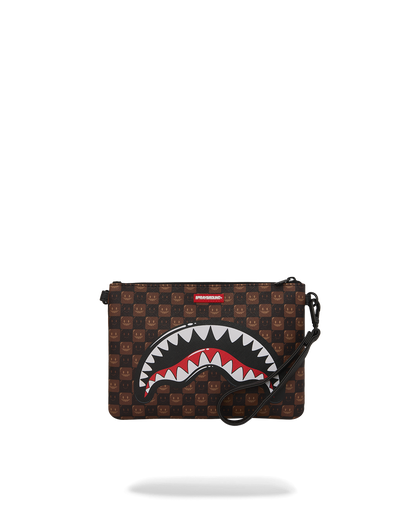 SPRAYGROUND® POUCHETTE SHARKS IN PARIS GRIN & GRIND CROSSOVER CLUTCH