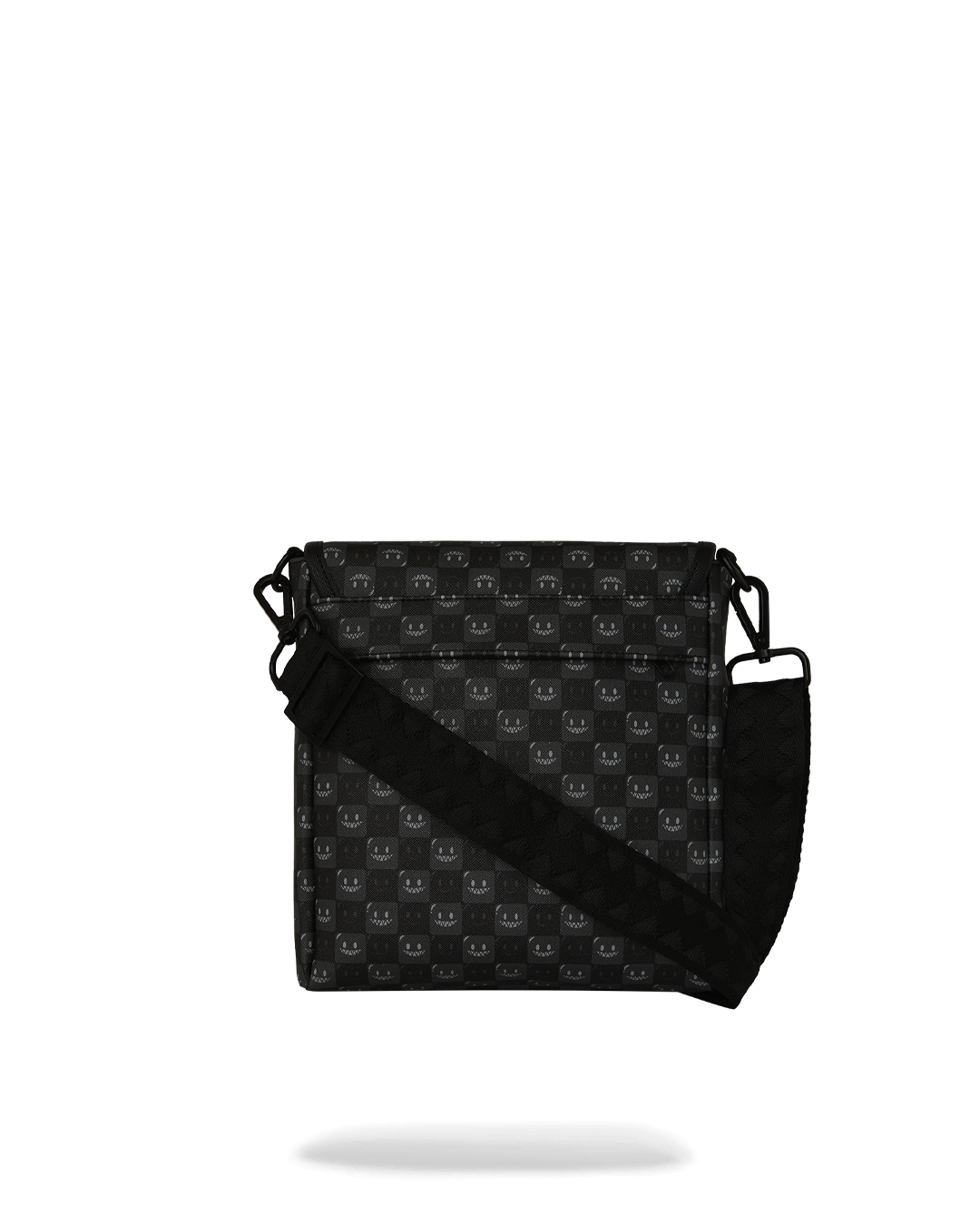 SPRAYGROUND® SLING SHARKS IN PARIS WTF BUBBLY BLACK CHECK MESSENGER SLING
